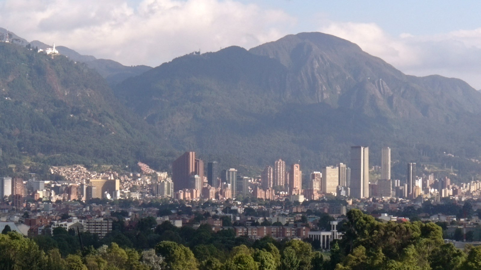 Bogotá city and mountain view, Colombia