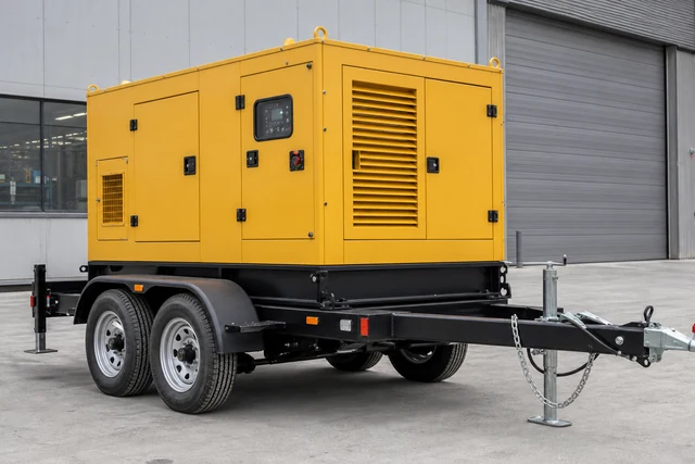 Grupo remolcable Cummins de 300 kW con doble eje